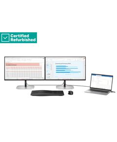 RENEW GOLD HP 524pu Series 5 Pro FHD Charging Monitor - 23.8" 1920x1080 FHD 350-nit 100Hz AG, IPS, USB-C(100W/15W)/HDMI/DisplayPort Daisy-Chain, 3x USB-A, RJ-45 LAN, height adjustable/tilt/swivel/pivot, 1 years (replaces E24u G5) / 9D9V7AAR#A2N Monitori