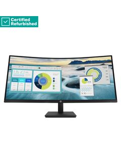 RENEW SILVER HP P34hc G4 Curved Charging Monitor - 34" 3440x1440 WQHD 250-nit 100Hz AG, Curved, VA, USB-C(65W)/HDMI/DisplayPort, 4x USB-A, speakers, height adjustable/tilt, 1 years / 21Y56AAR#ABU Monitori