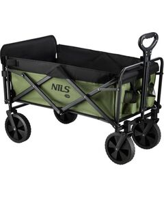 Saliekamie ceļojumu rati NC2602 FOLDING WAGON GREEN 150L NILS CAMP Mugursomas