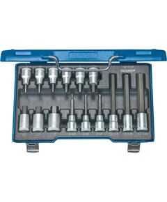 Galviņu komplekts ar Hex uzgaļiem Gedore 6129360; 1/2''; 15 gab. Механические инструменты