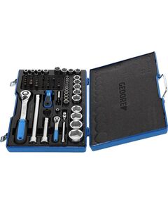 Muciņu ar uzgaļiem komplekts Gedore 1550691; 1/4''; 1/2''; 81 gab. Механические инструменты