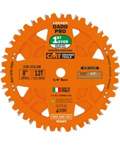 Rievu griešanas disks ''dado'' CMT 230.312.08; D=203 mm Zāģripas