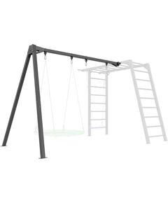 Divvietīgas šūpoles uz gultņiem (rāmja) pie kāpnēm PREMIUM MO-018 - Marbo Sport Cадовые качели