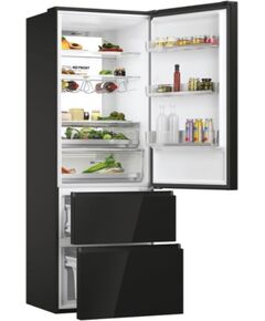 Haier HTW7720DNGB Ledusskapis 201cm Black Ledusskapji
