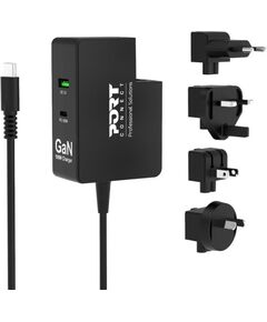 Tīkla lādētājs Port Designs Port USB-C GaN 100W USB-C/A Новинки Компьютерная техника