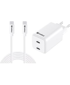 TĪKLA LĀDĒTĀJS Sandberg AC Charger USB-C PD65W EU 3M Jaunumi - Datori