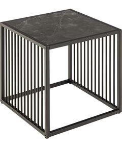 Sānu galdiņš STRINGTON 40x40xH40cm, melns Jaunumi -Dārzam