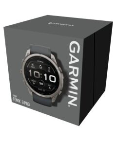 Garmin   Fenix 9 Pro – 51mm
Titanium with Graphite/Black Silicone Band Smart-Watch Pulksteņi