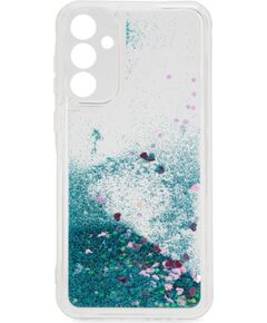 iLike Samsung  Galaxy A55 Silicone Case Water Glitter Blue Neoriģinālie Maciņi