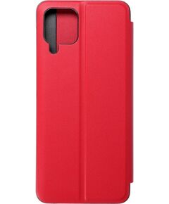 Blun Smart View Premium matēts eko ādas Magnētiskas Fiksācijas maks ar lodziņu Samsung Galaxy A22 5G (A226B) Sarkans Neoriģinālie Maciņi