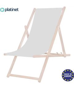 Platinet PLATINET SUMMER SUNBED LEŻAK OGRODOWY WOOD PURE GREY [46348] Шезлонги и пляжные стулья