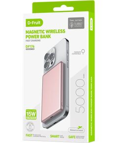 D-Fruit power bank 5000mAh Wireless DF176, pink Jaunumi - Datori