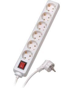Vivanco extension cord 6 sockets 1.4m with switch, white (28260) Новинки Компьютерная техника