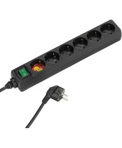 Vivanco extension cord 6 sockets 1.4m, black (27019) Новинки Компьютерная техника