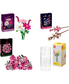 LEGO Botanicals Pink Bouquet Bundle (with Vase) Конструкторы