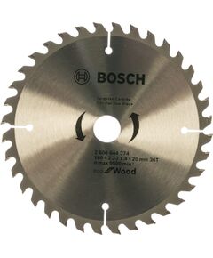 Griešanas disks Bosch Eco for Wood 2608644374; 160x20 mm; Z36 Zāģripas