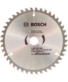 Griešanas disks Bosch Eco for Aluminium 2608644388; 160x20 mm; Z42 Zāģripas