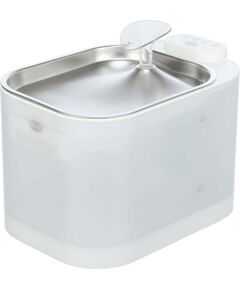 Trixie Fontanna Aqua Square, dla kota, plastik/stal nierdzewna, 2,5 l/23,5 × 15,5 × 15,8 cm, biała Bļodas un dzirdinātāji