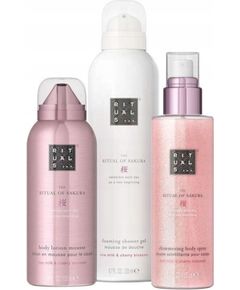 Rituals Set : The Ritual Of Sakura, Shower Mousse, 200 ml + The Ritual Of Sakura, Shimmer, Body Spray, 150 ml + The Ritual Of Sakura, Body Lotion, 150 ml For Women Парфюмерные наборы