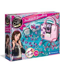 Crazy Chic DIY Set: Crazy Handbag with Beads & Bracelets Clementoni 17651 (8005125176519) Galda spēles