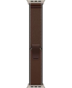 APPLE 49mm Dark Umber Trail Loop - M/L - Natural Titanium Finish Apple Smart pūlksteņu aksesuāri