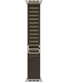 APPLE 49mm Dark Olive Alpine Loop - Medium - Natural Titanium Finish Apple Smart-Watch aksesuāri