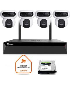Komplekts Wi-Fi uzraudzības kamerām EZVIZ 4x H90 4MP+4MP Video novērošanas kameras