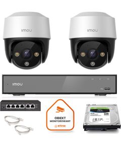 Uzraudzības komplekts Imou 2x IP kamera Cruiser 4MP POE Video novērošanas kameras