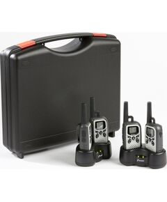 Divvirzienu radio Stabo stabo freecomm 400 II komplekts 4 koferu komplekts Rācijas