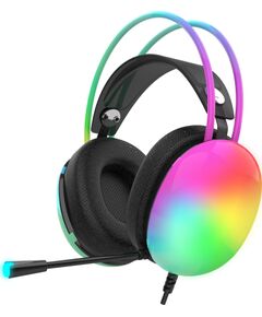 INCA spēļu austiņas IGK-X8S 7.1, USB, RGB-LED, Black Austiņas