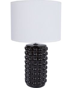 Table lamp DUNIK H39cm, black Lampas ar tekstila vai sint. abažūru