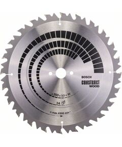 Griešanas disks kokam Bosch CONSTRUCT WOOD; 350x3,2x30,0 mm; Z24; 20° Zāģripas