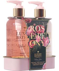 Vivian Gray Set The Luxury Bathing Company: Velvet Rose & Peony, Moisturizing, Hand Cream, 300 ml + Velvet Rose & Peony, Cleansing & Hydrating, Liquid Soap, For Face & Hands, 300 ml For Women Dāvanu komplekti