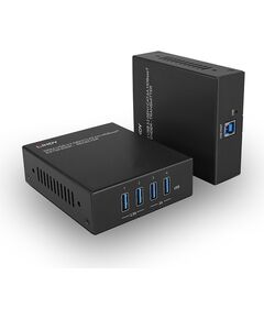 AV signāla pārraides sistēma Lindy LINDY USB 3.2 Gen 1 Cat.6A HDBaseT pagarinātājs 100m Adapteri