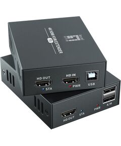 LevelOne HDMI Verlängerungskit Cat5/6  4K/60Hz  100m Black Adapteri