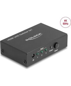Delock HDMI UHD Switch 3 x HDMI in > 1 x HDMI out 4K Aдаптеры