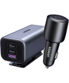UGREEN 35571-UG Автомобильное зарядное устройство 1x USB-A + 3x USB-C / чёрный Автомобильные зарядные устройства