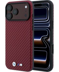 BMW M Carbon Metal Logo MagSafe Case Защитный чехол для iPhone 18 Pro Max / 17 Pro Max / бордовый Чехлы - альтернативные
