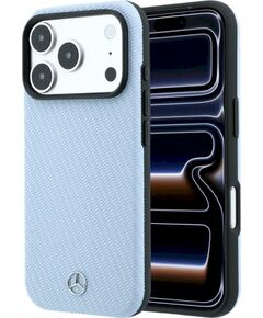 Mercedes Leather Semi Wrap Wood Effect MagSafe Защитный чехол для iPhone 18 Pro Max / 17 Pro Max / синий Чехлы - альтернативные