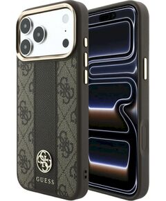 Guess 4G with Stripe Round and Classic Logos MagSafe Защитный чехол для iPhone 18 Pro / iPhone 17 Pro / коричневый Чехлы - альтернативные