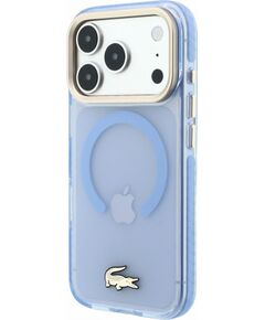 Lacoste IML Shockproof Petit Pique Gold Logo MagSafe Case Защитный чехол для iPhone 18 Pro / синий Чехлы - альтернативные