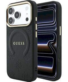 Guess Saffiano Peony & Ring MagSafe Защитный чехол для iPhone 18 Pro Max / iPhone 17 Pro Max / чёрный Чехлы - альтернативные