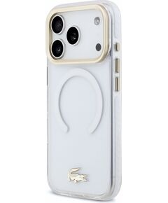 Lacoste IML Shockproof Petit Pique Gold Logo MagSafe Case Защитный чехол для iPhone 18 Pro / прозрачный Чехлы - альтернативные