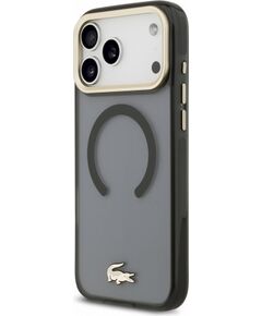 Lacoste IML Shockproof Petit Pique Gold Logo MagSafe Case Защитный чехол для iPhone 18 Pro Max / чёрный Чехлы - альтернативные