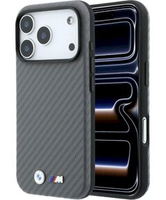 BMW M Carbon Metal Logo MagSafe Защитный чехол для iPhone 18 Pro Max / серый Чехлы - альтернативные