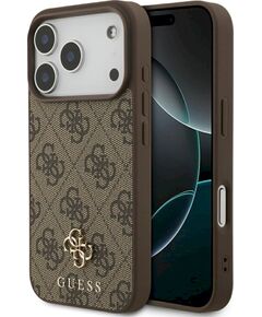 Guess 4G Small Classic Logo MagSafe Aizsargapvalks priekš iPhone 18 Pro / 17 Pro / brūns Neoriģinālie Maciņi