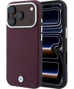 BMW Sign Inclined Deboss Letters MagSafe Защитный чехол для iPhone 18 Pro Max / 17 Pro Max / бордовый Чехлы - альтернативные