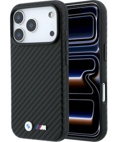 BMW M Carbon Metal Logo MagSafe Защитный чехол для iPhone 18 Pro / 17 Pro / чёрный Чехлы - альтернативные