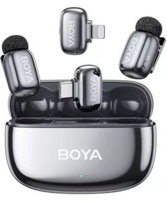 Boya mini 2-01 Беспроводной микрофон с функцией шумоподавления на основе AI разъемами Lightning и USB-C Mикрофоны