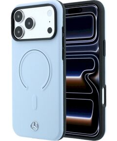 Mercedes Leather 3D MagSafe Защитный чехол для iPhone 18 Pro Max / 17 Pro Max / синий Чехлы - альтернативные